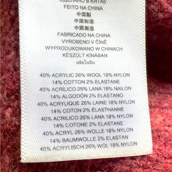 Michael Kors NEW Ruby Red Oversize Relax Fit Cowl Neck Sweater Pullover S/M - Picture 15 of 16